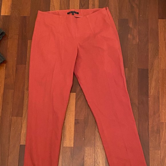Theory Belisa Cropped Pants - Orange - Picture 1 of 2